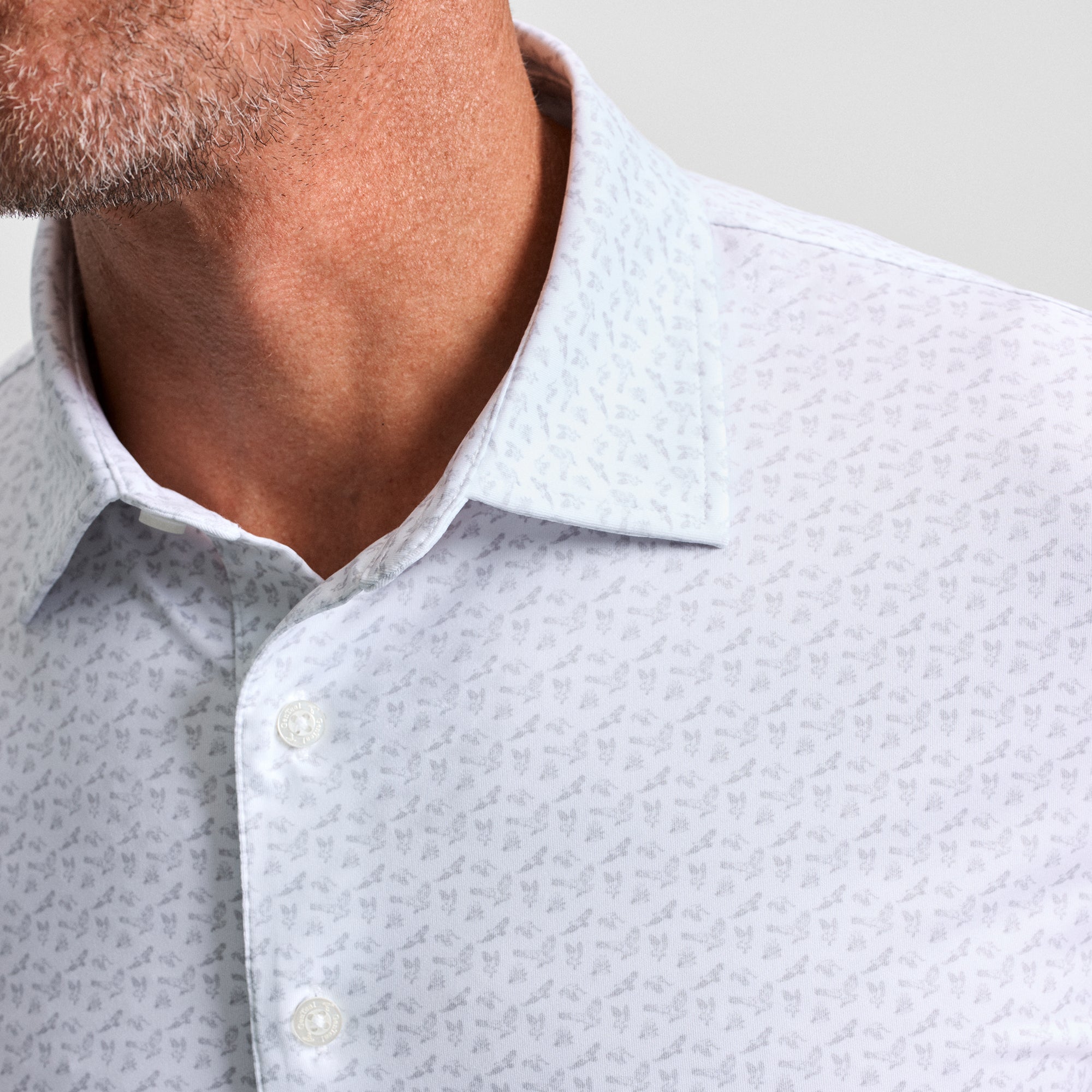 Glacial Birds of Prey Printed Performance Polo