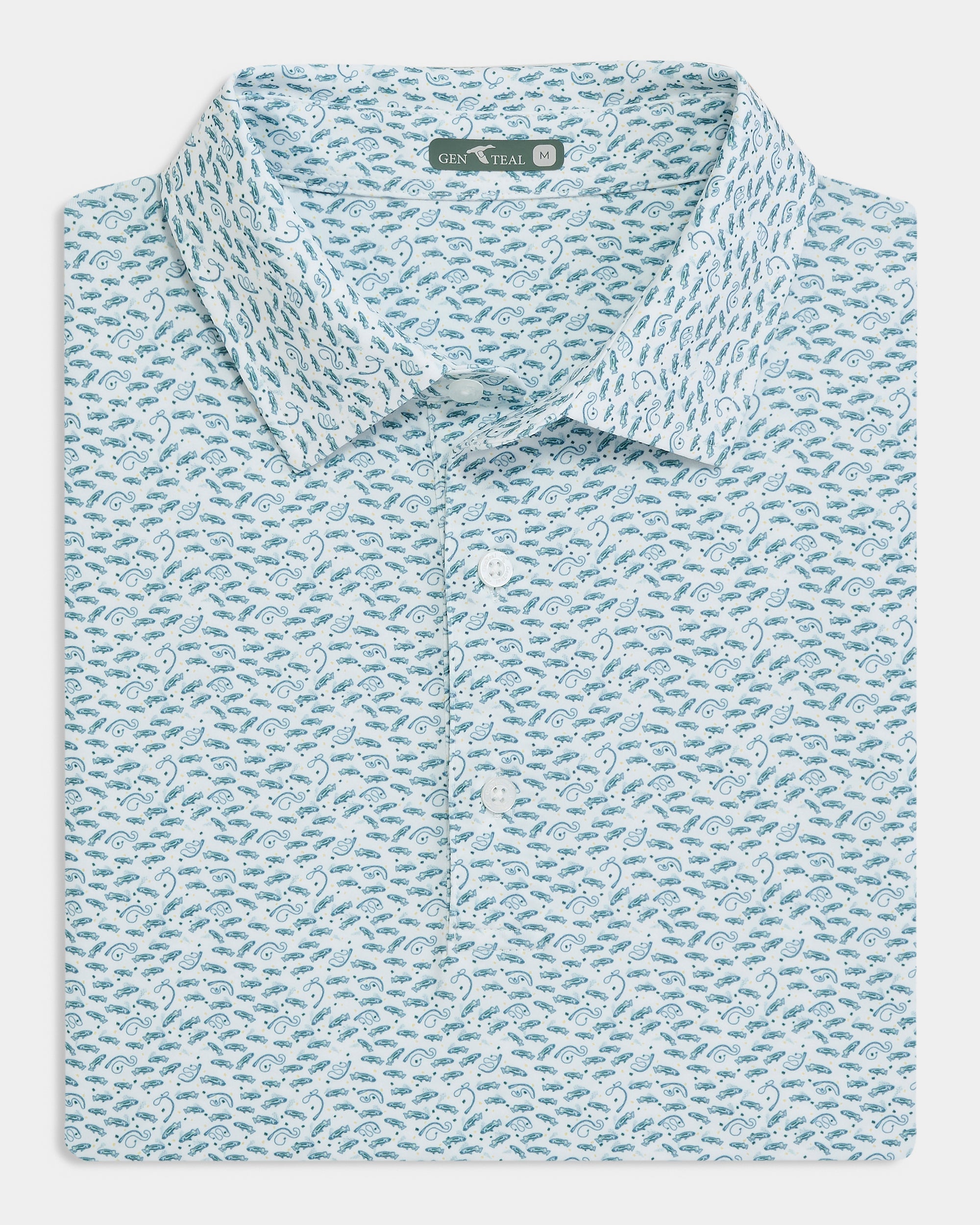 Catch and Release Printed Performance Polo