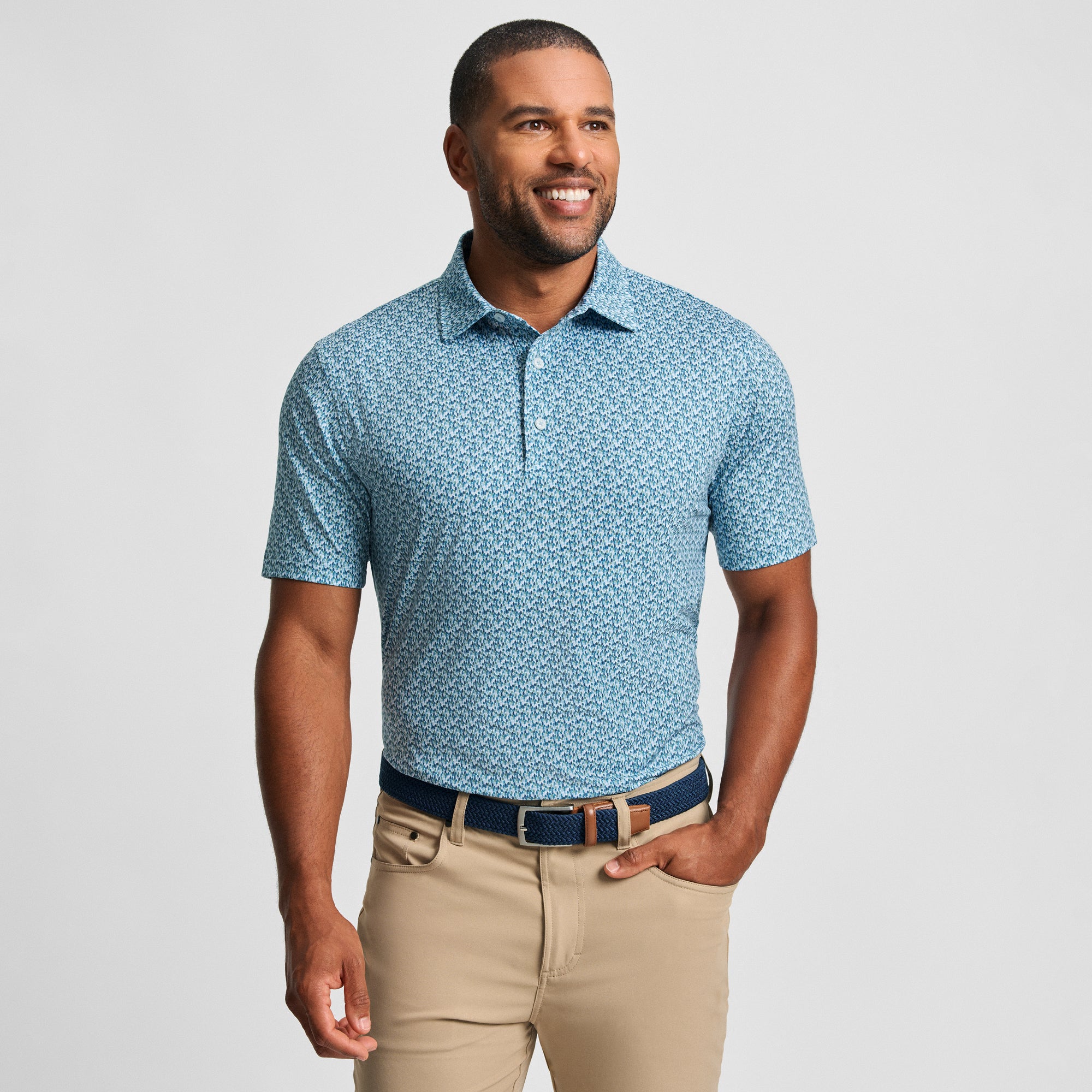 Ponderosa Pine Printed Performance Polo
