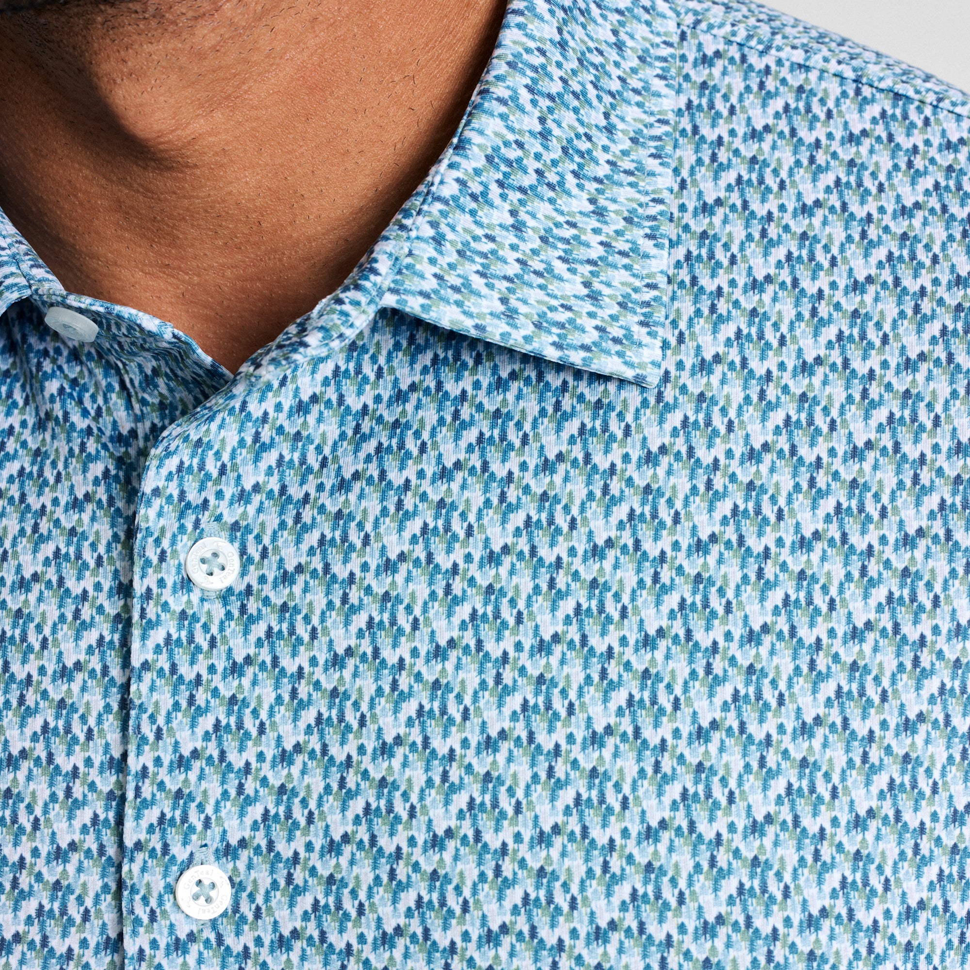 Ponderosa Pine Printed Performance Polo