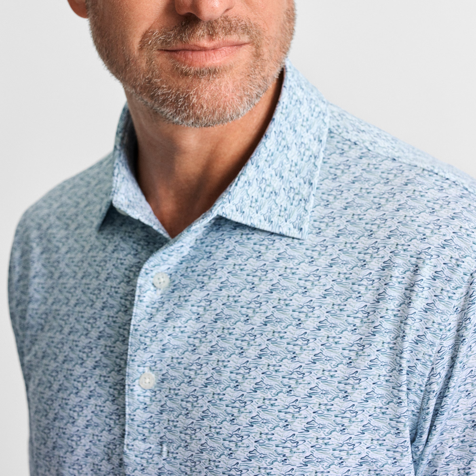 Ripple Effect Printed Performance Polo