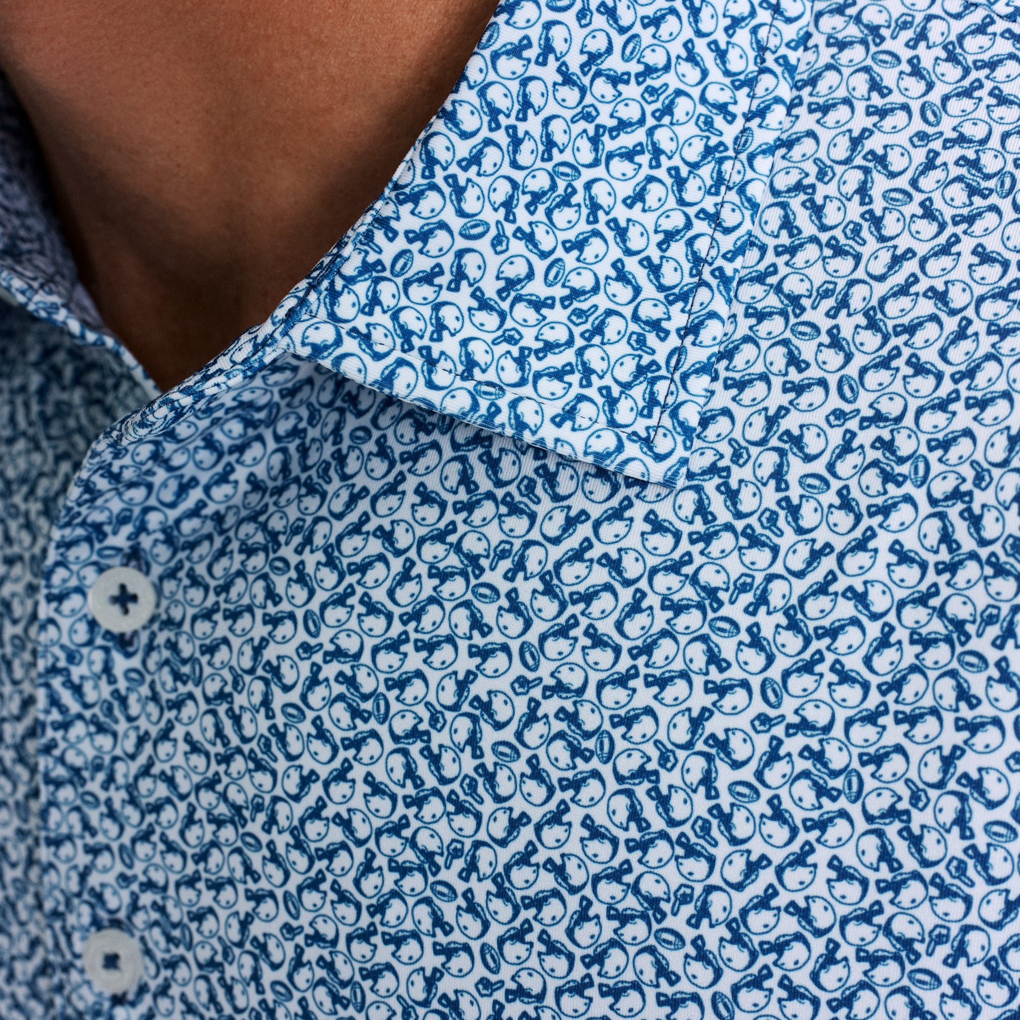 Navy Helmet Havoc Printed Performance Polo