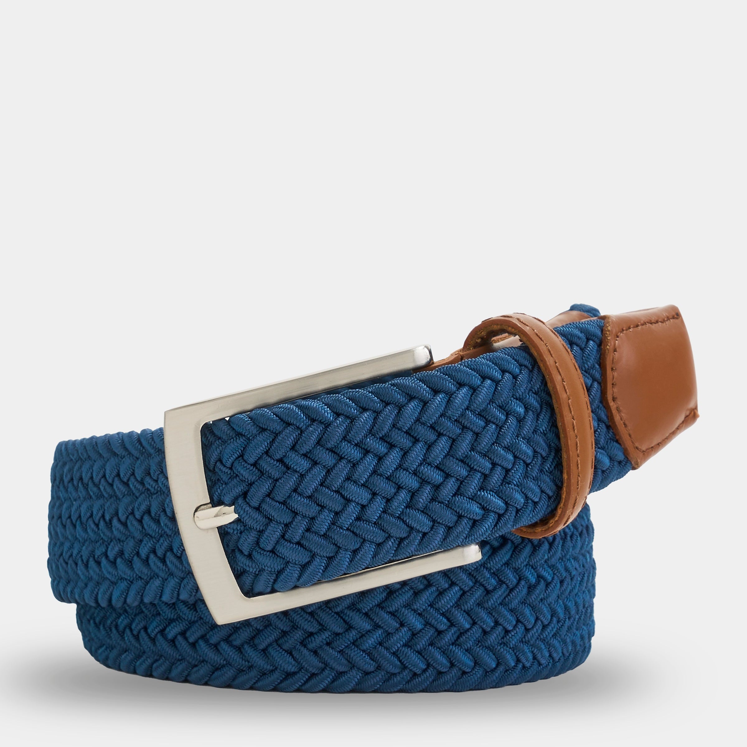 Navy Solid Stretch Belt