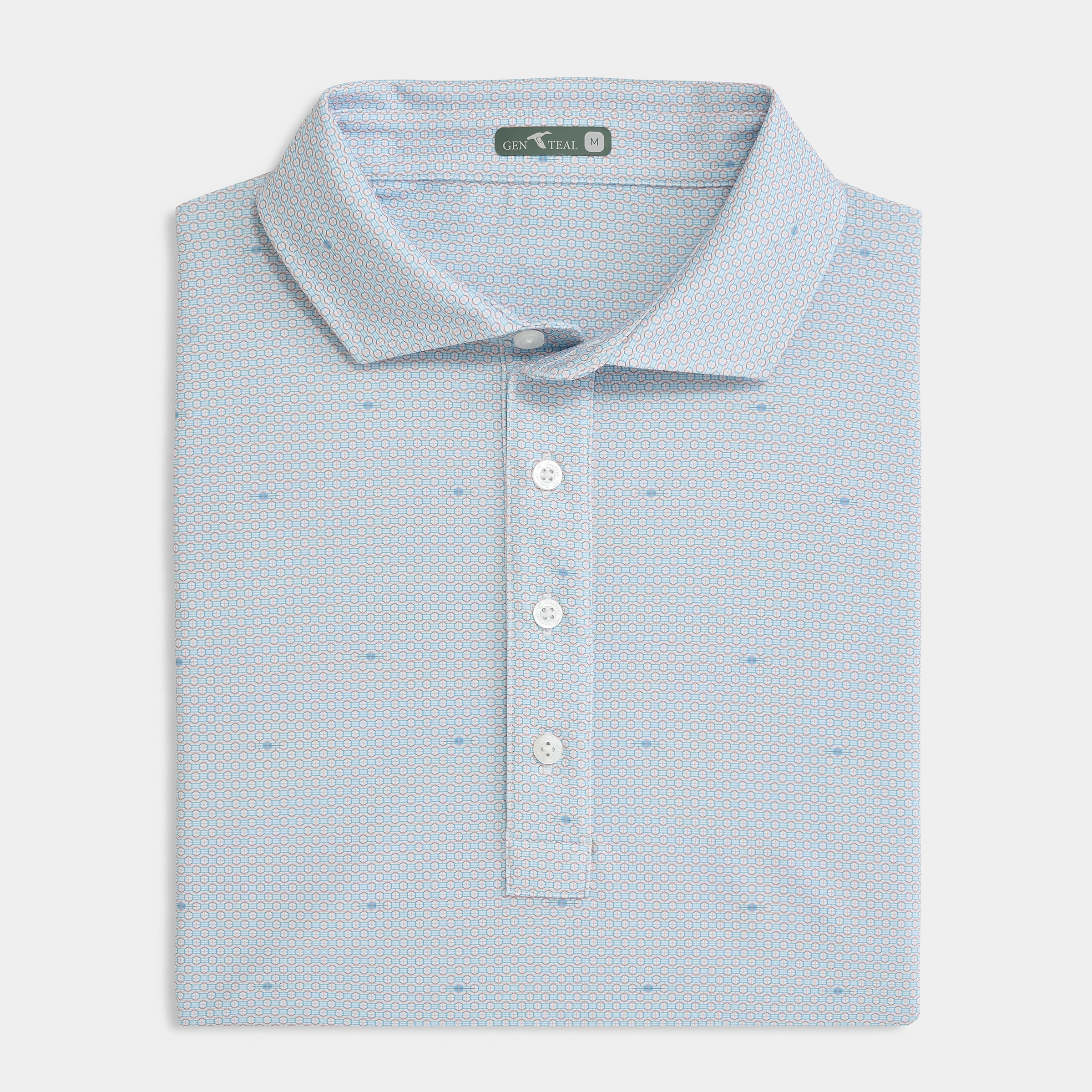 Gridline Printed Performance Polo