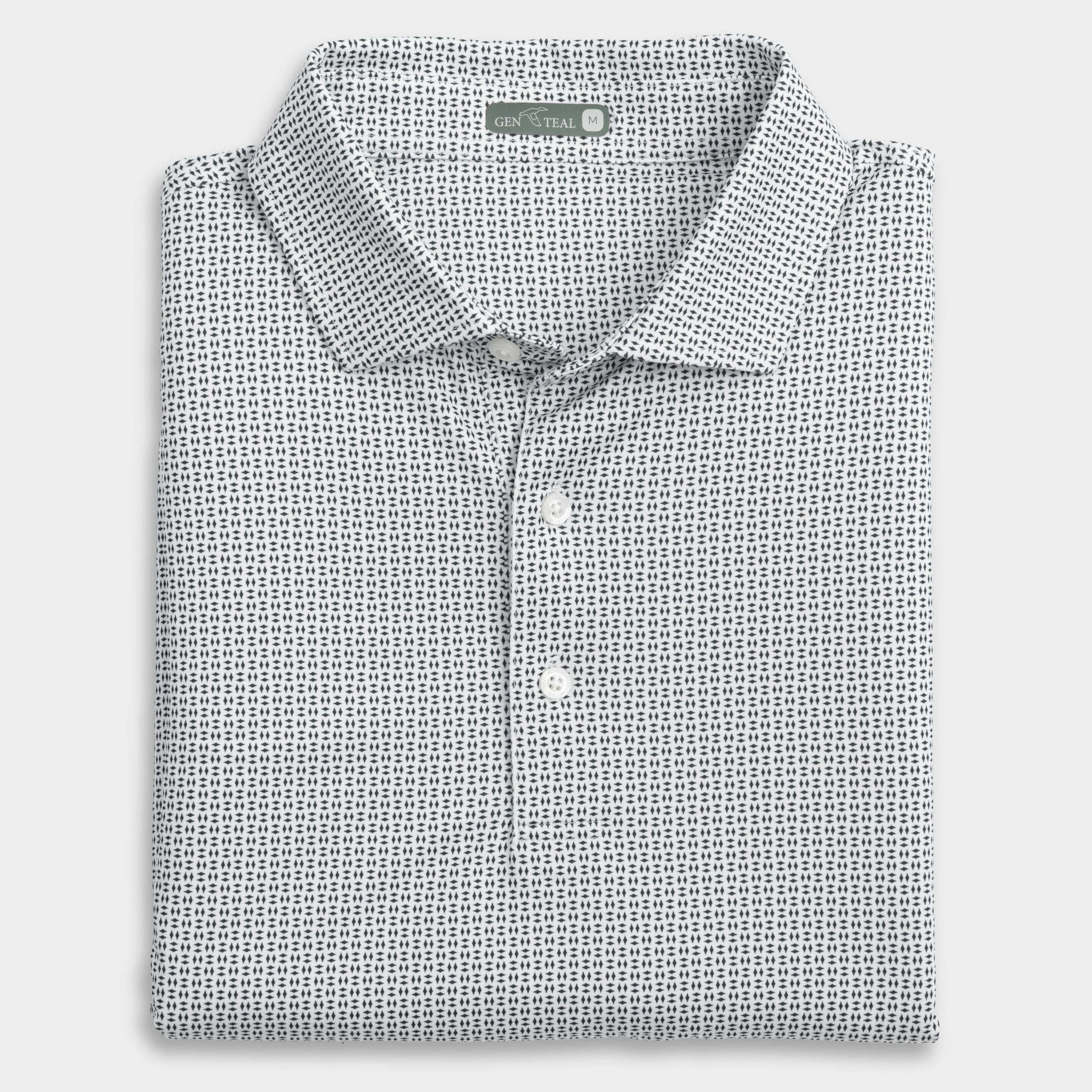 Trellis Printed Performance Polo