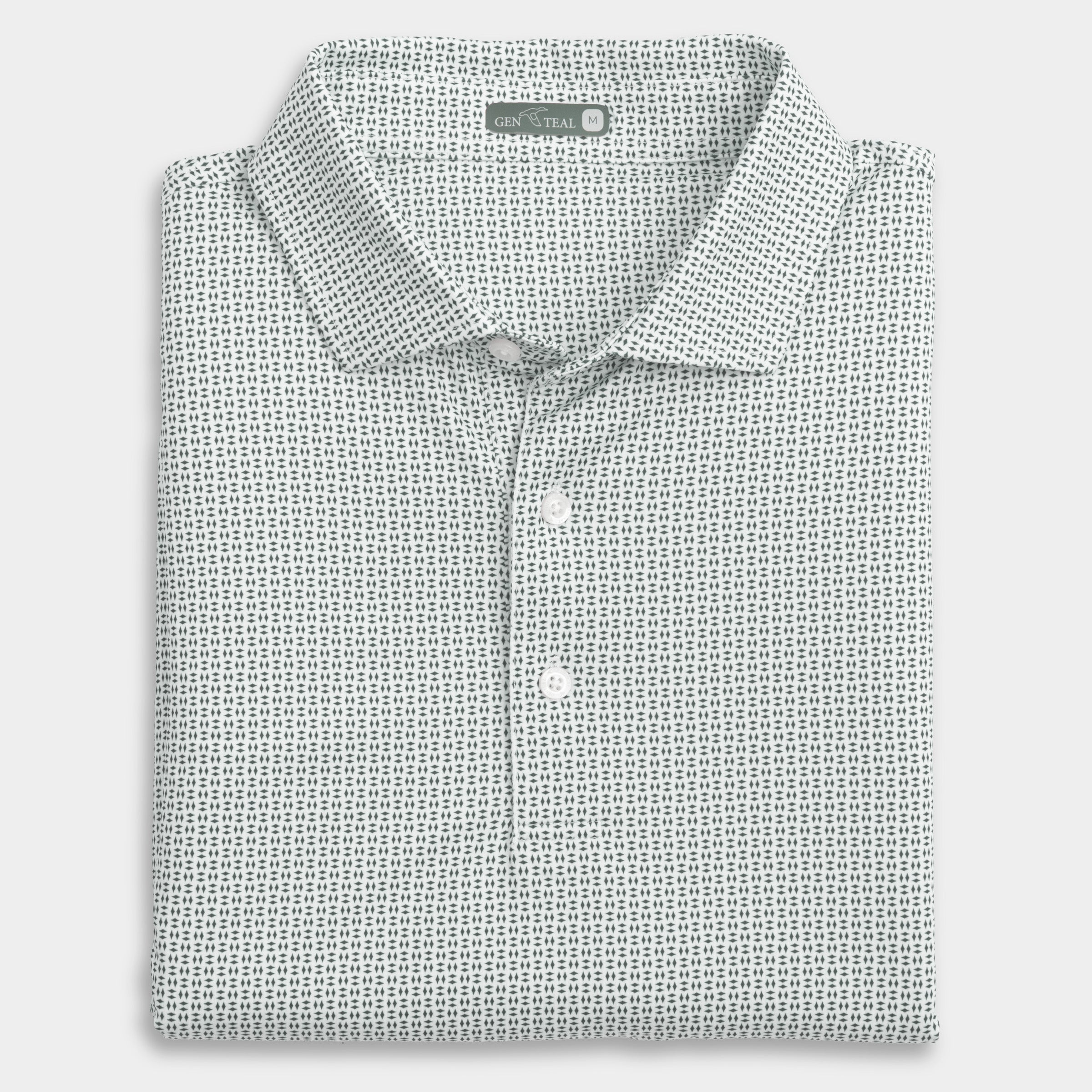 Trellis Printed Performance Polo