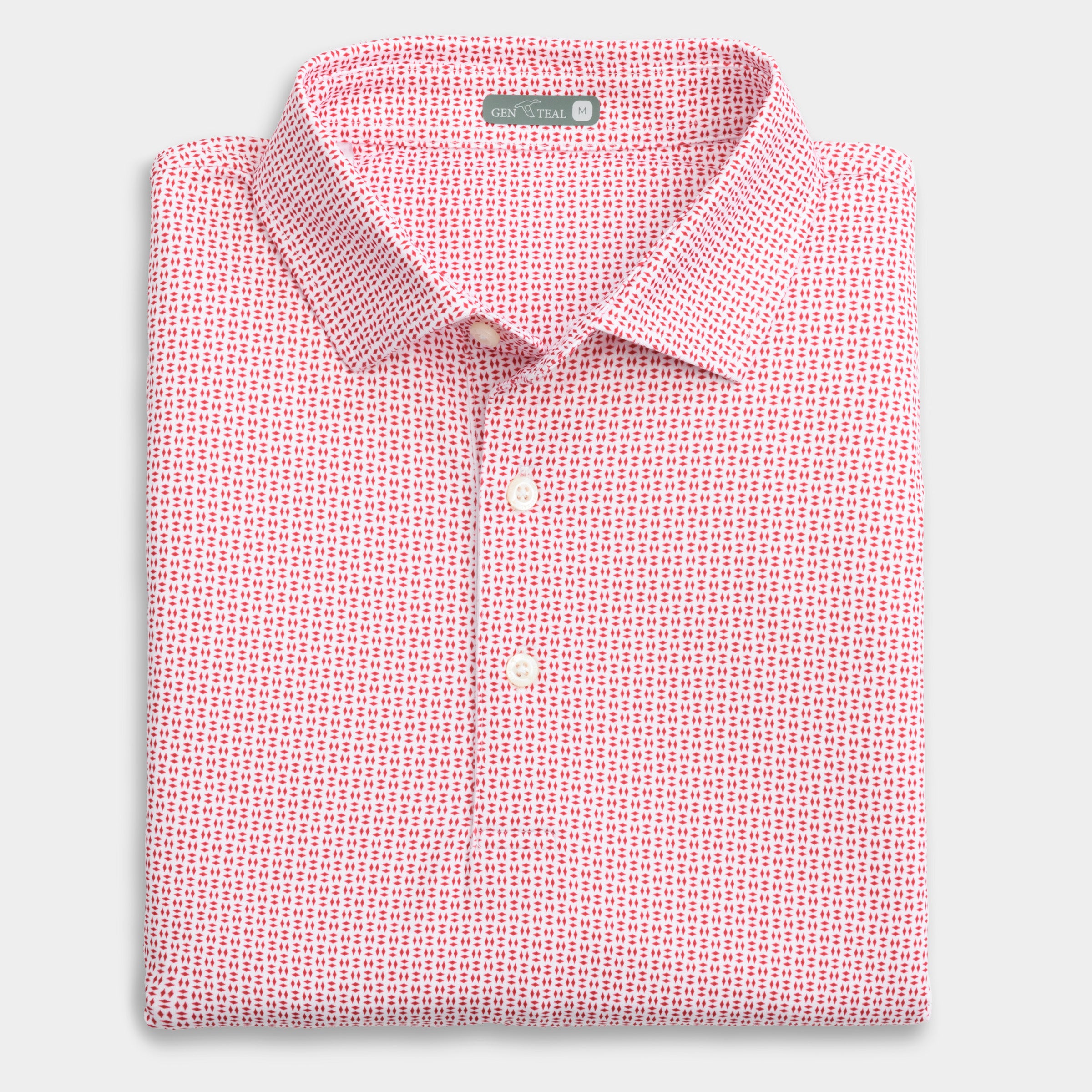 Trellis Printed Performance Polo