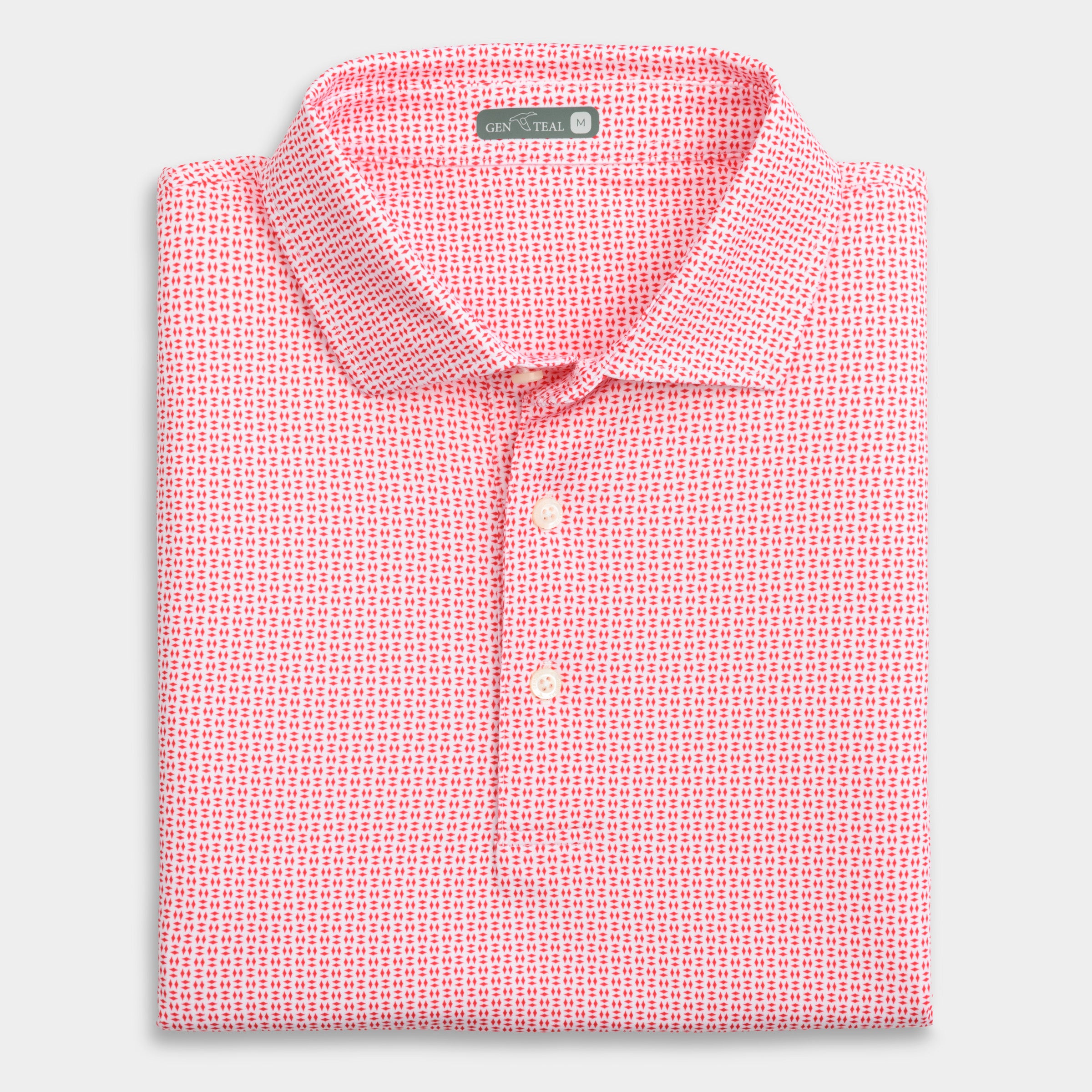 Trellis Printed Performance Polo