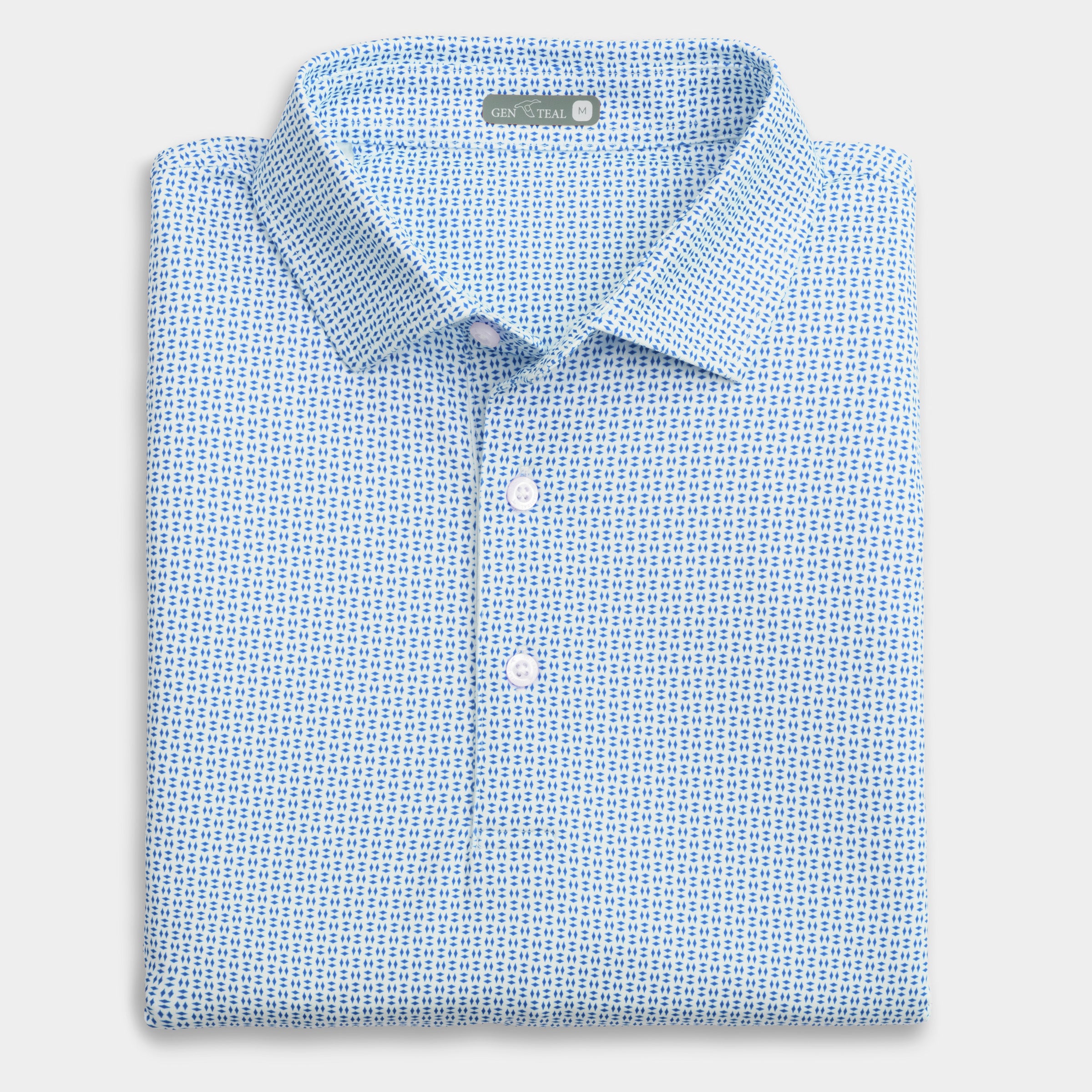 Trellis Printed Performance Polo
