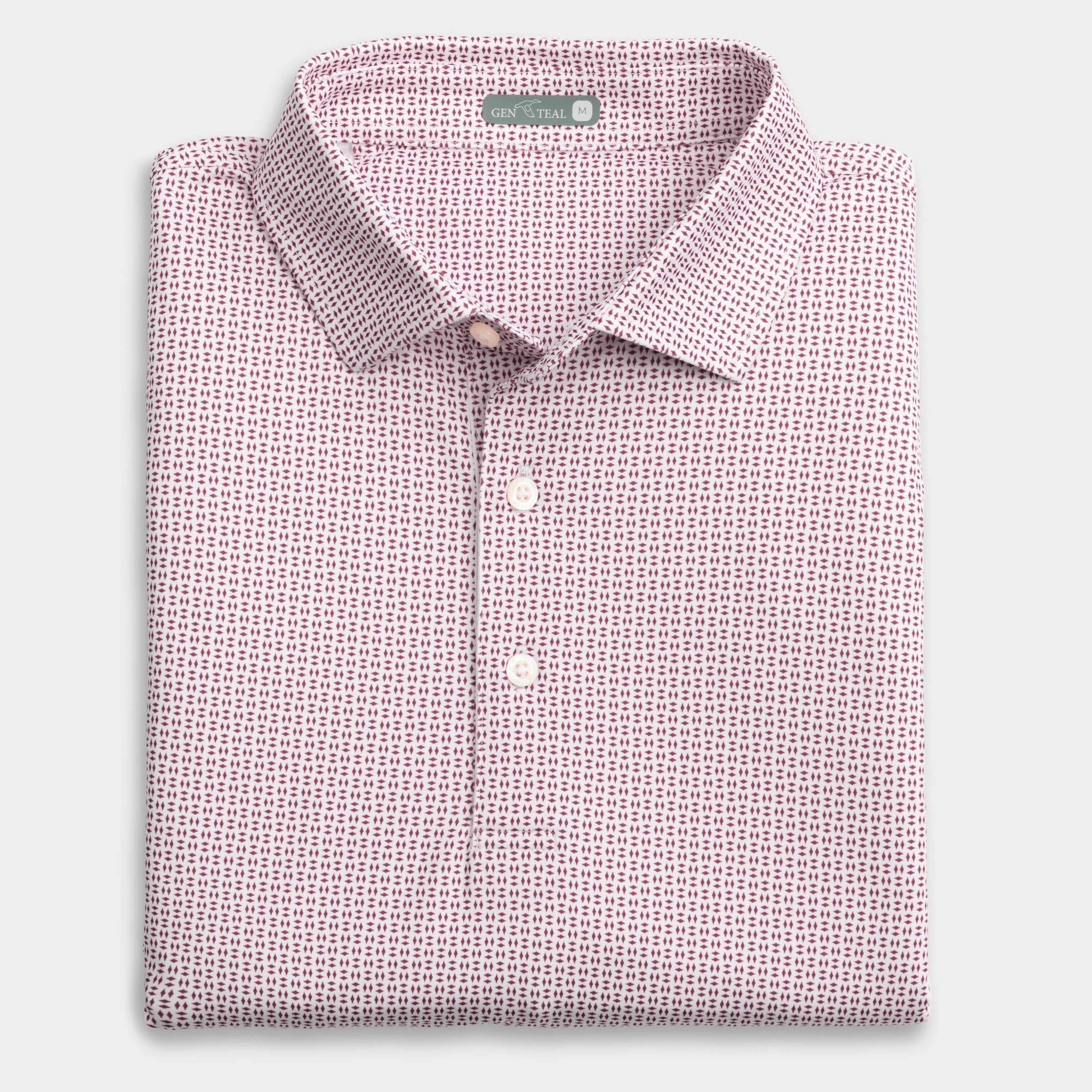Trellis Printed Performance Polo