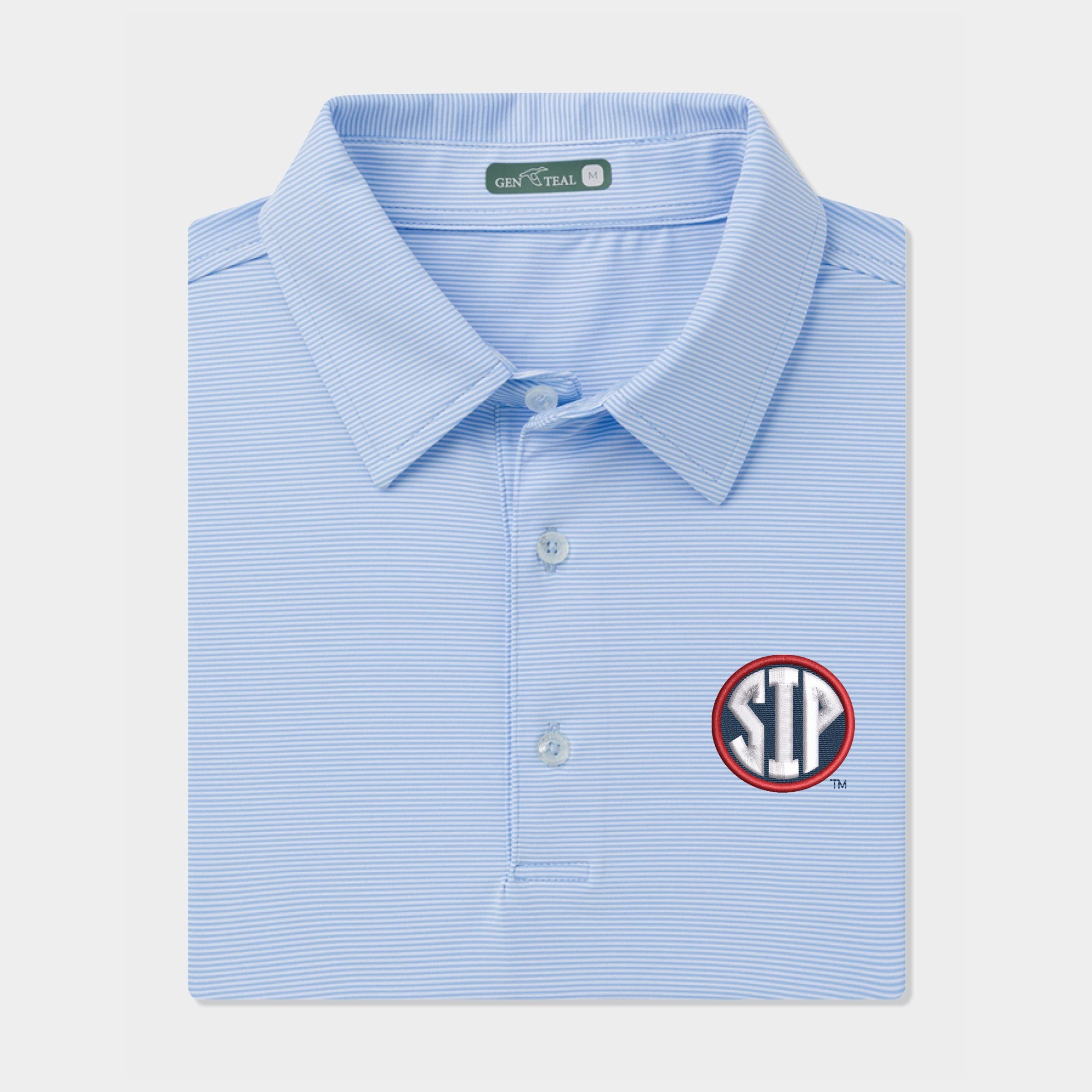 Ole Miss SIP Pinstripe Performance Polo