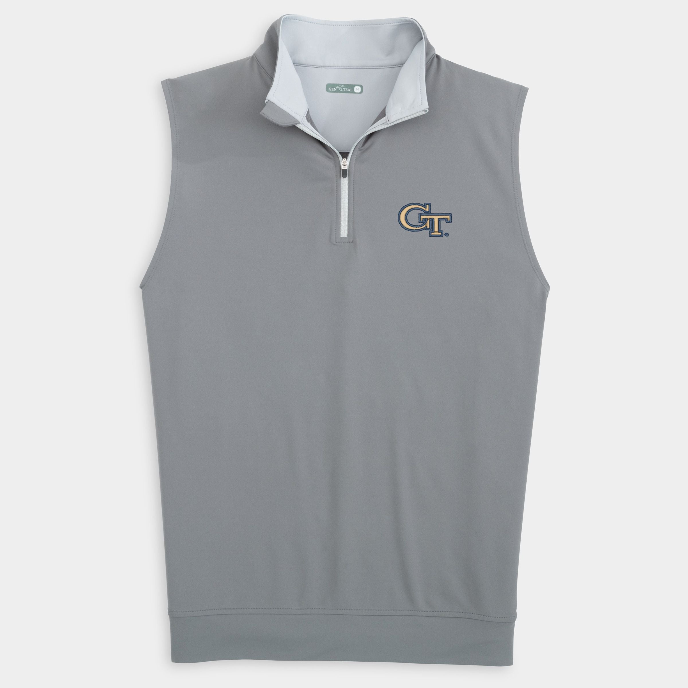 Men's Georgia Tech Venture Performance Quarter Zip Vest | GenTeal