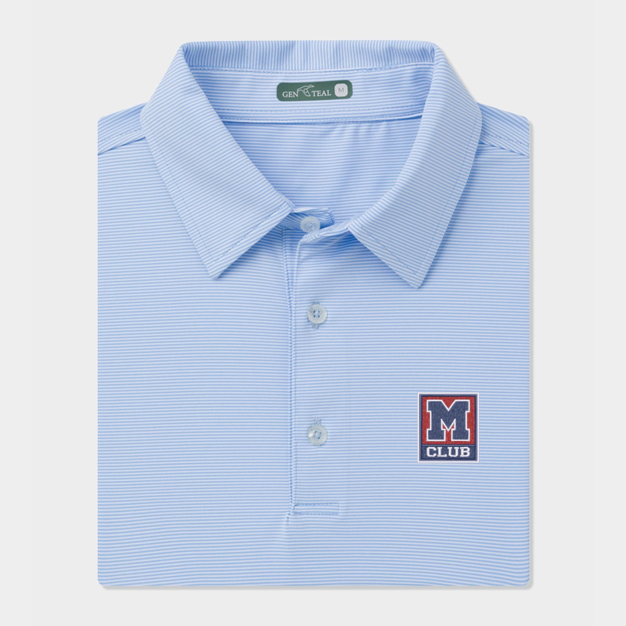 M Club Pinstripe Performance Polo