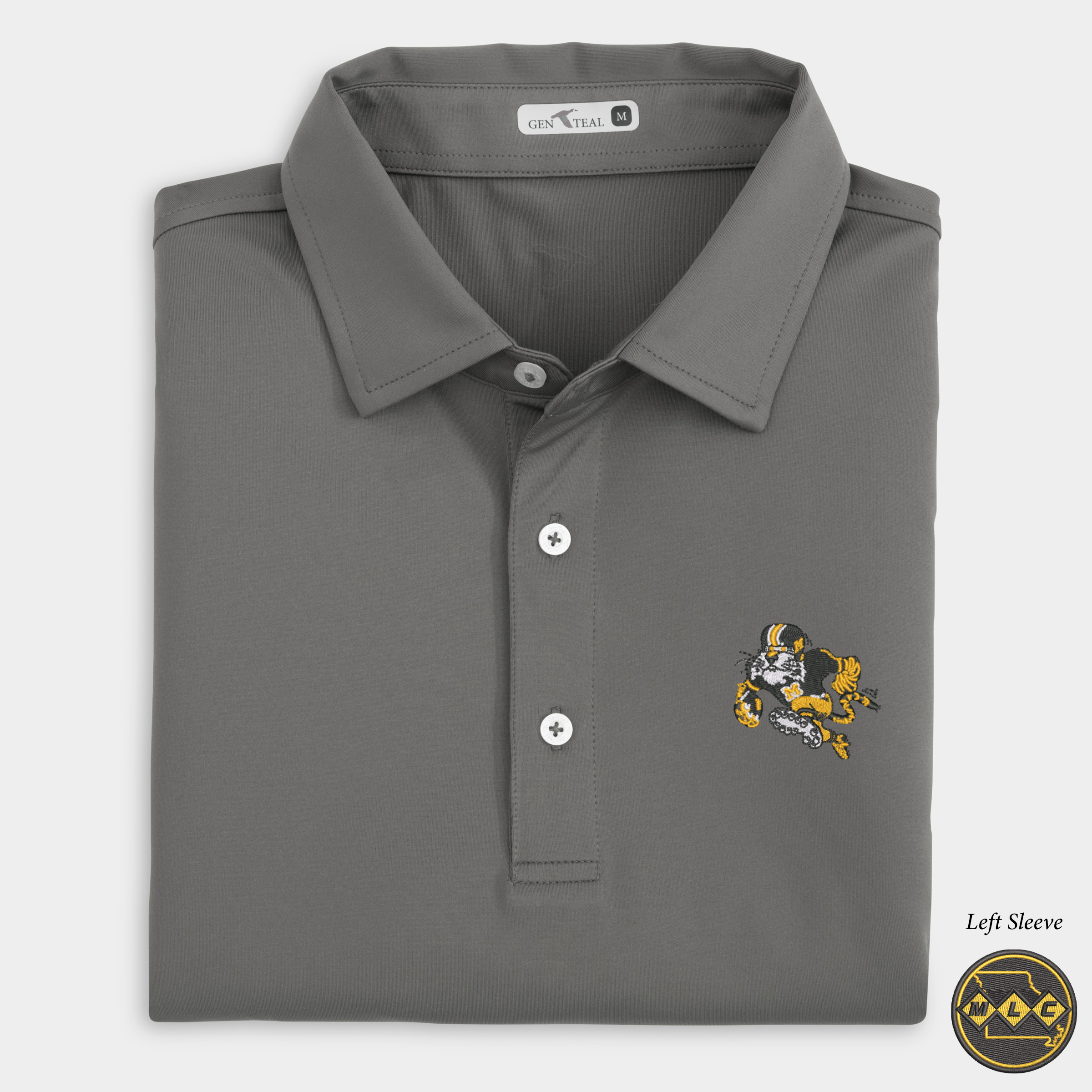 MLC Missouri Football Tiger Solid Performance Polo