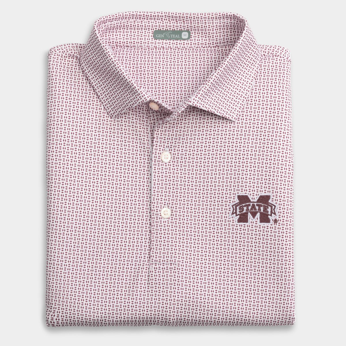 Mississippi State Trellis Printed Performance Polo