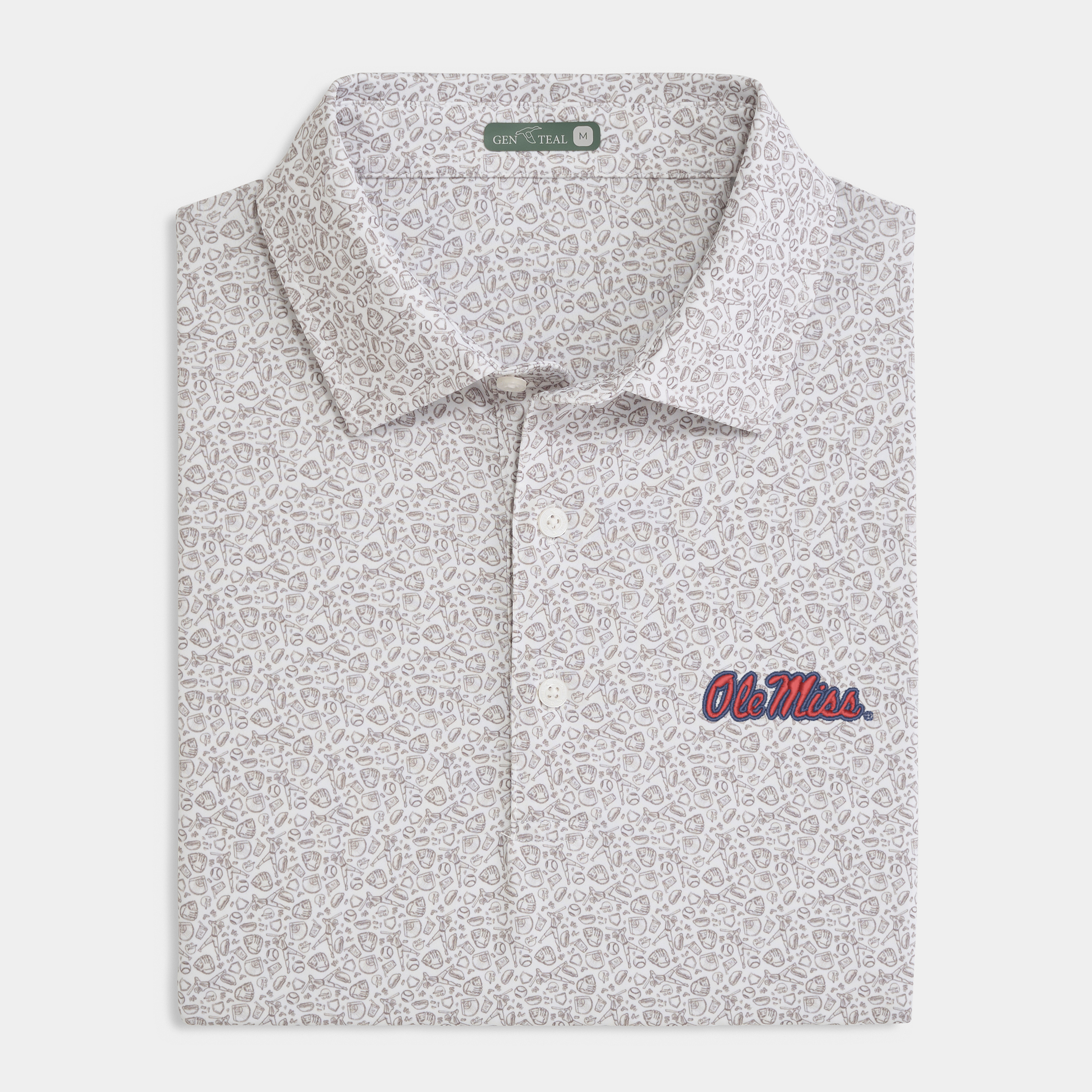 Ole Miss Fastball Printed Performance Polo