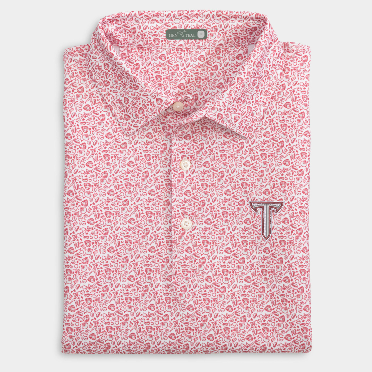 Troy Fastball Printed Performance Polo