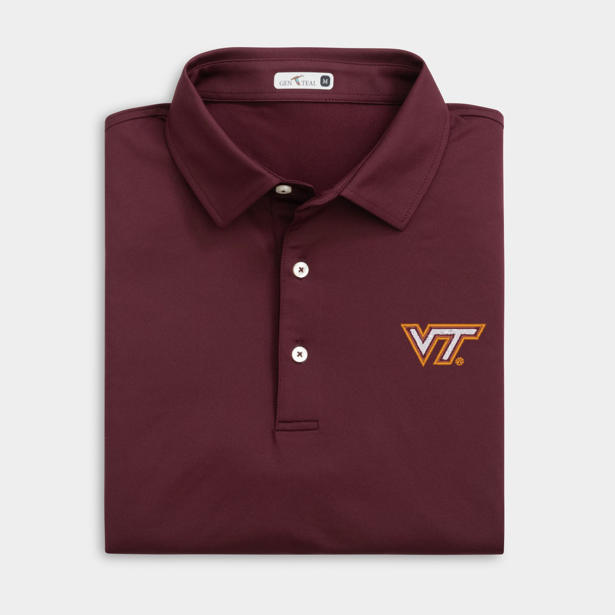 Virginia Tech Solid Performance Polo