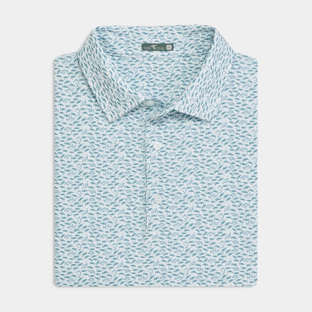 Catch and Release Printed Performance Polo