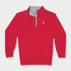 red quarter zip by Genteal