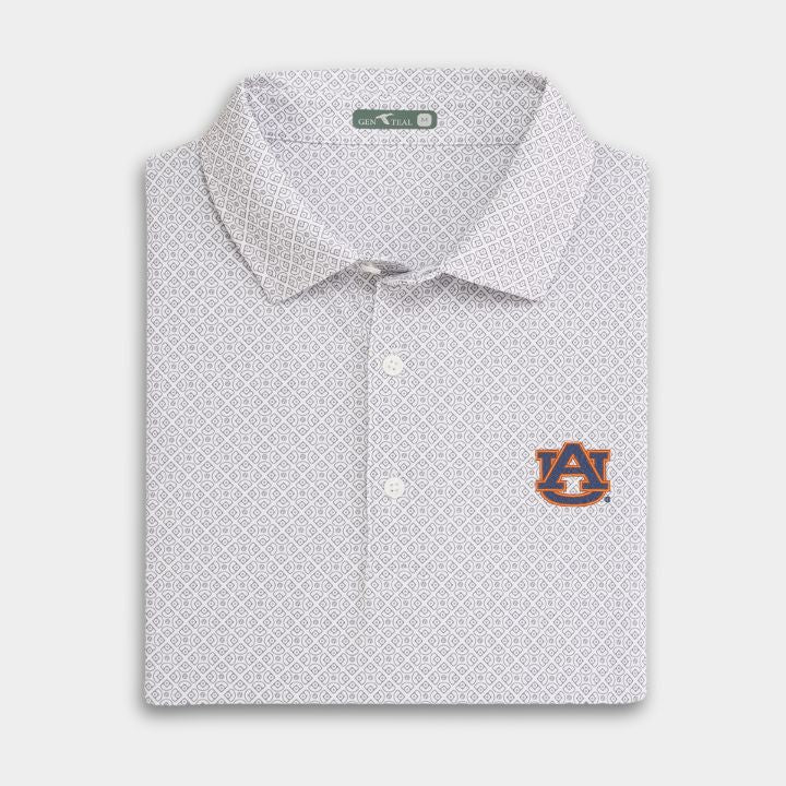 Auburn Diamonds Printed Performance Polo