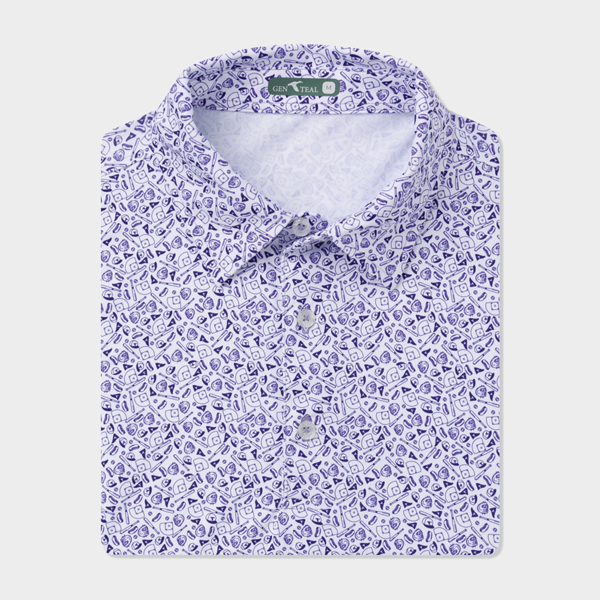 mens printed performance polo