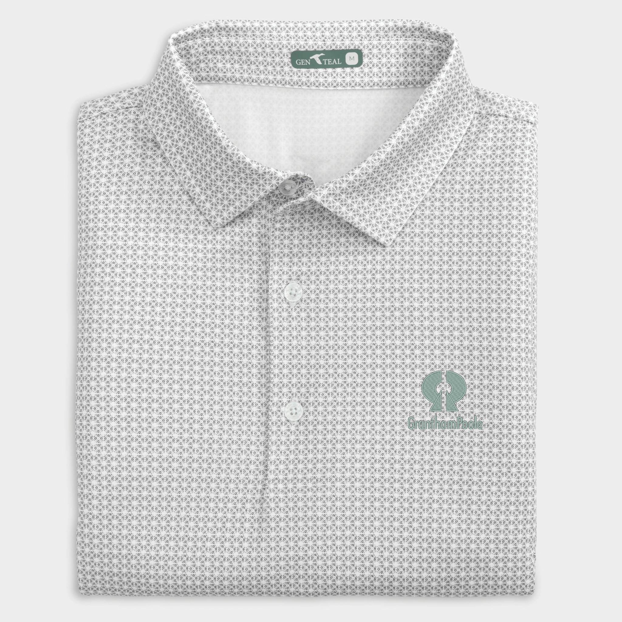 GranthamPoole Tile Printed Performance Polo