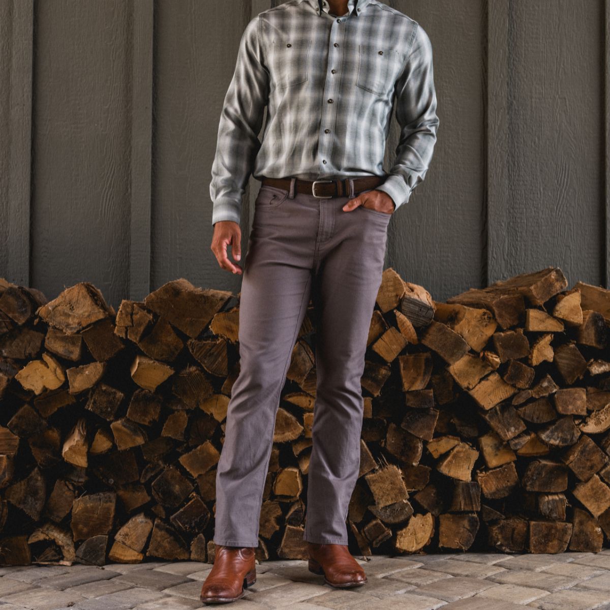 Charcoal Billings Five-Pocket Pant
