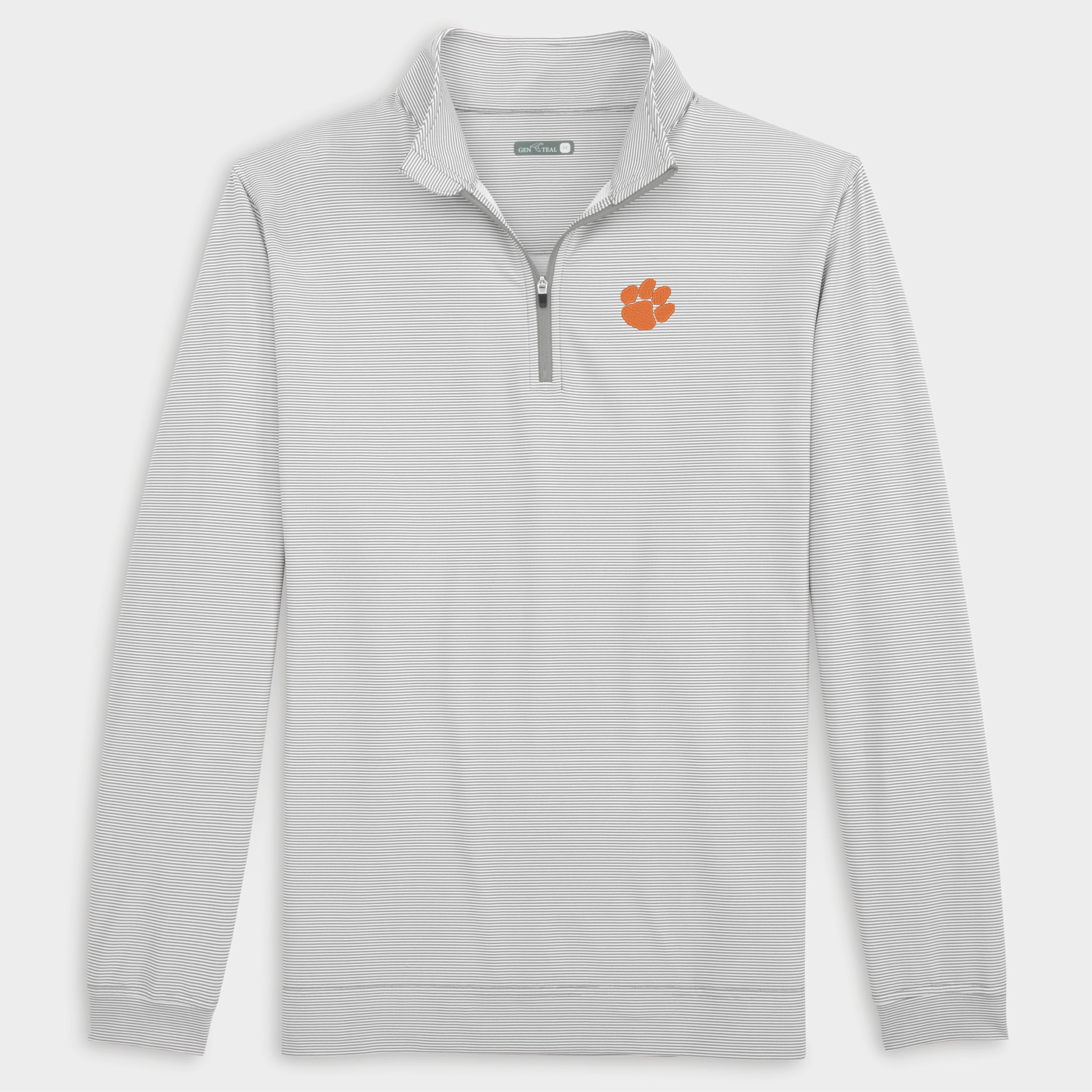 Clemson Pinstripe Venture Performance Quarter-Zip-GenTeal Apparel