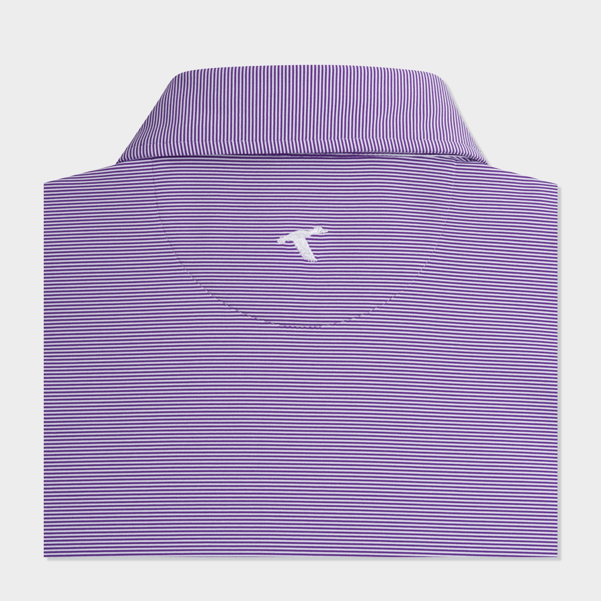 Kansas State Pinstripe Performance Polo-GenTeal Apparel