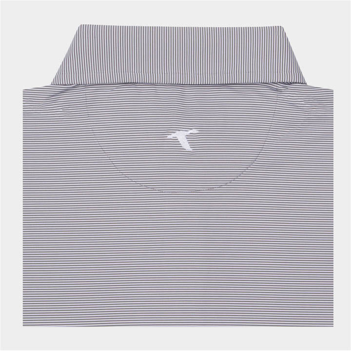 grey striped polo by Genteal
