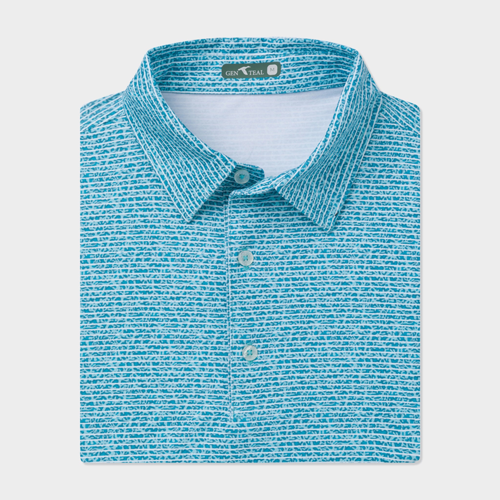 mens printed performance polo