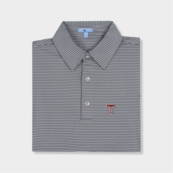 grey striped polo by Genteal