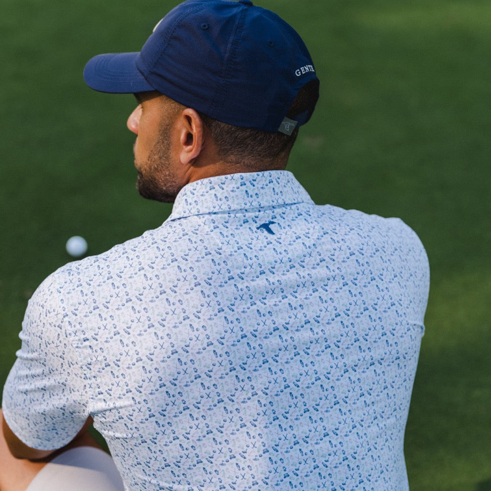 Men's Caddies Choice Printed Performance Polo | GenTeal