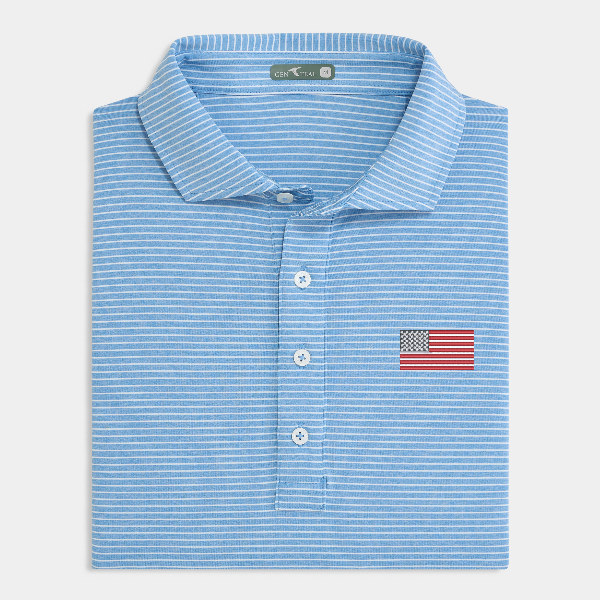 American Flag Davis Performance Polo