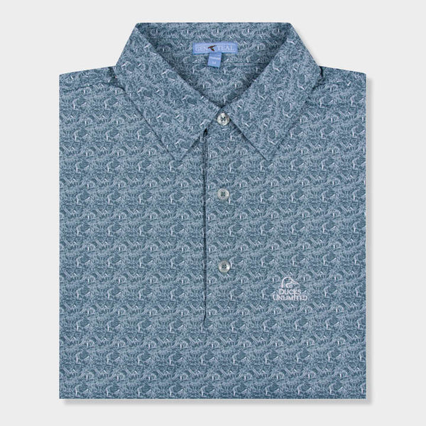 blue designed polo by Genteal