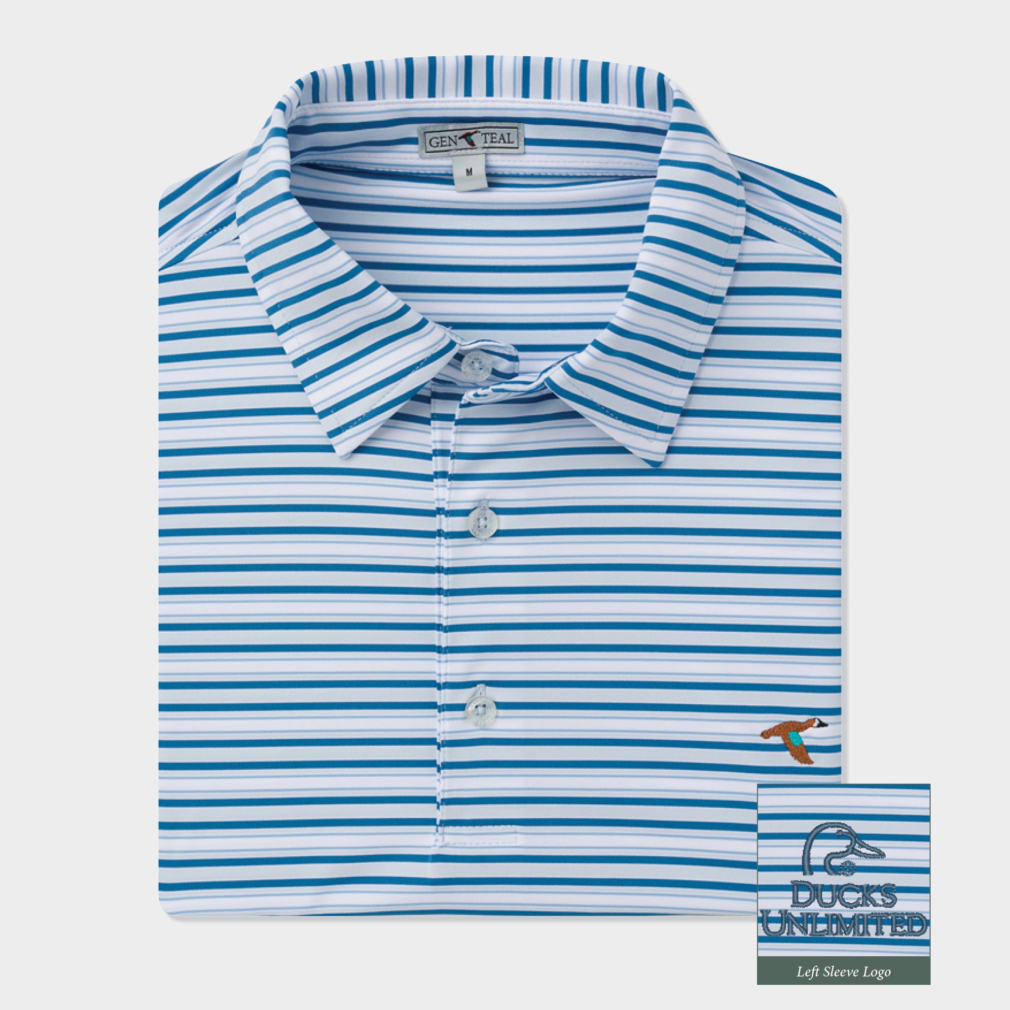 Ducks Unlimited Ocracoke Performance Polo-GenTeal Apparel