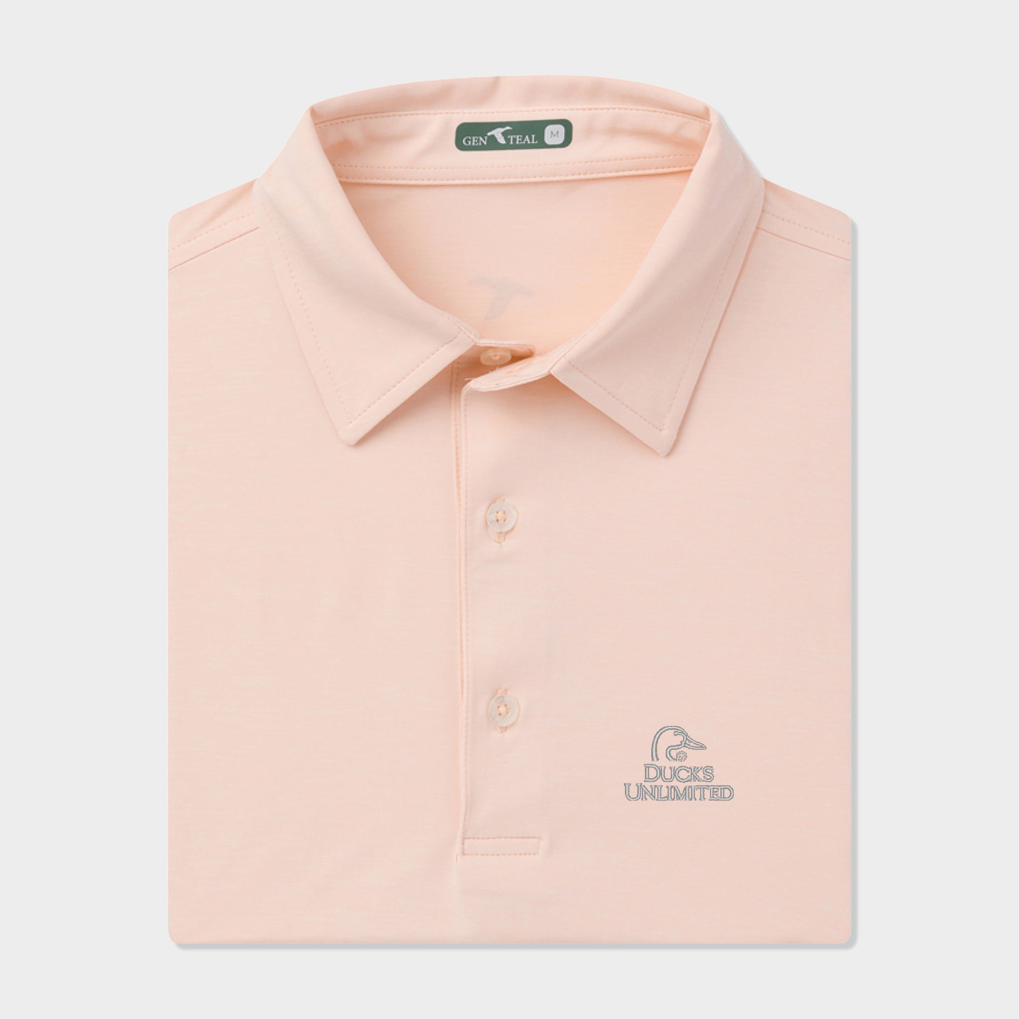 Ducks Unlimited Heathered brrrº Performance Polo-GenTeal Apparel