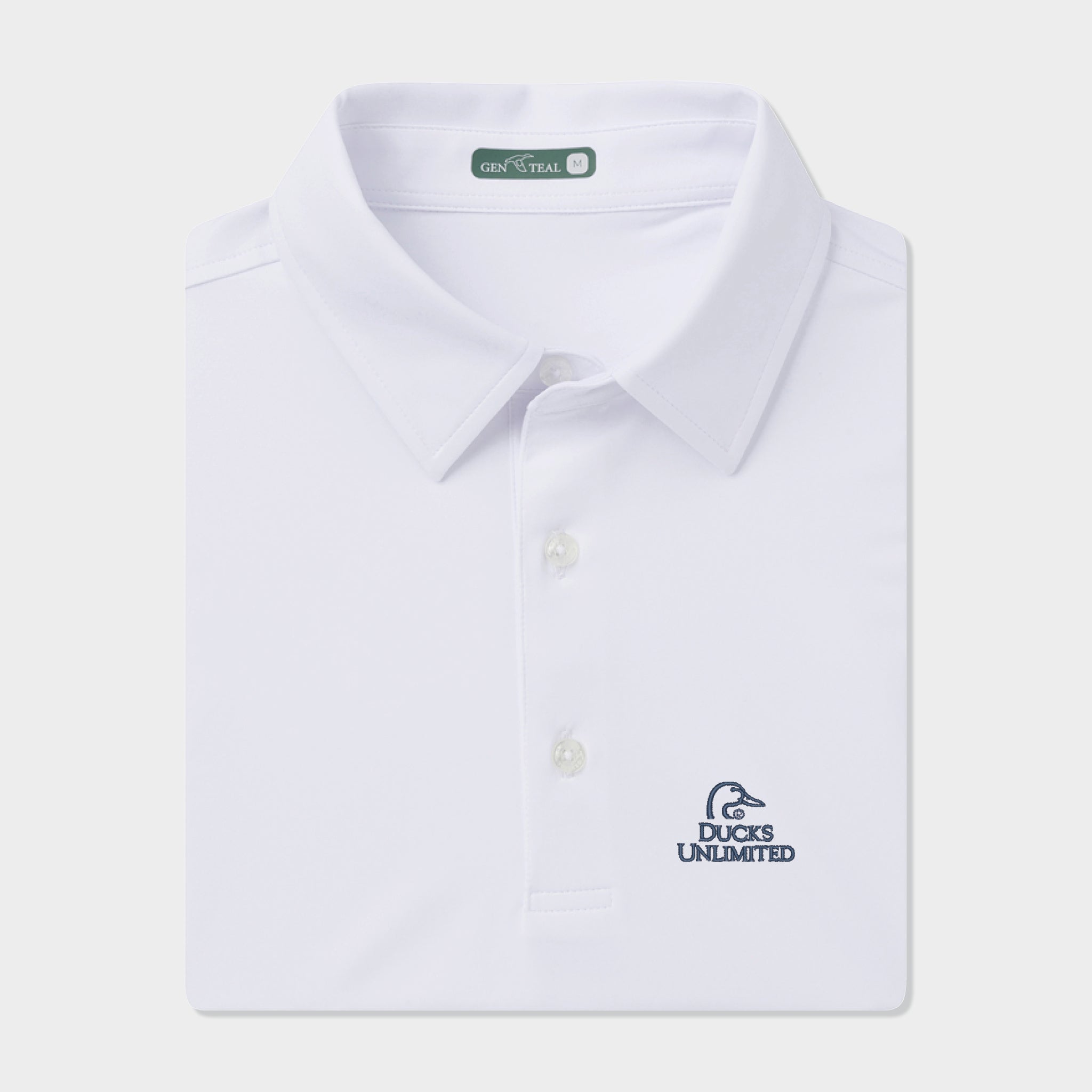Ducks Unlimited Solid Performance Polo-GenTeal Apparel