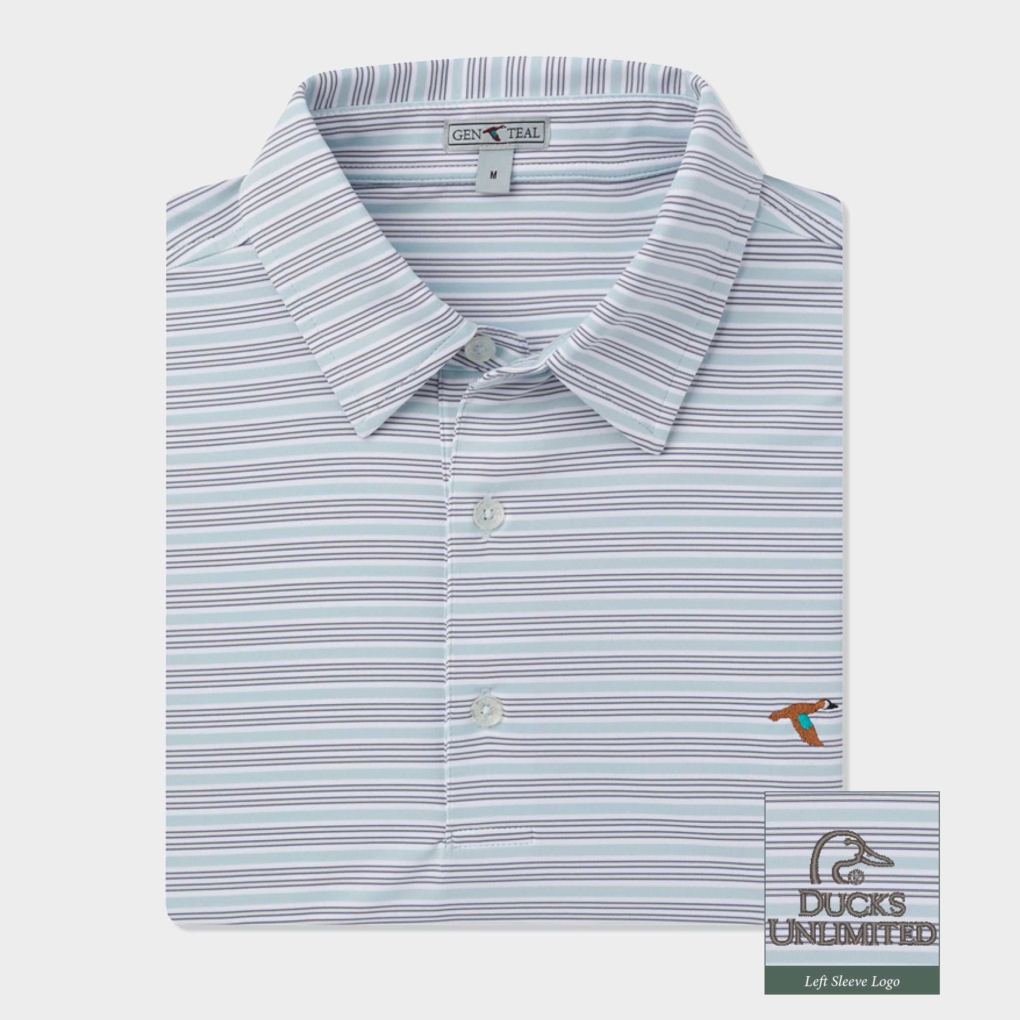 Ducks Unlimited McKinley Performance Polo-GenTeal Apparel