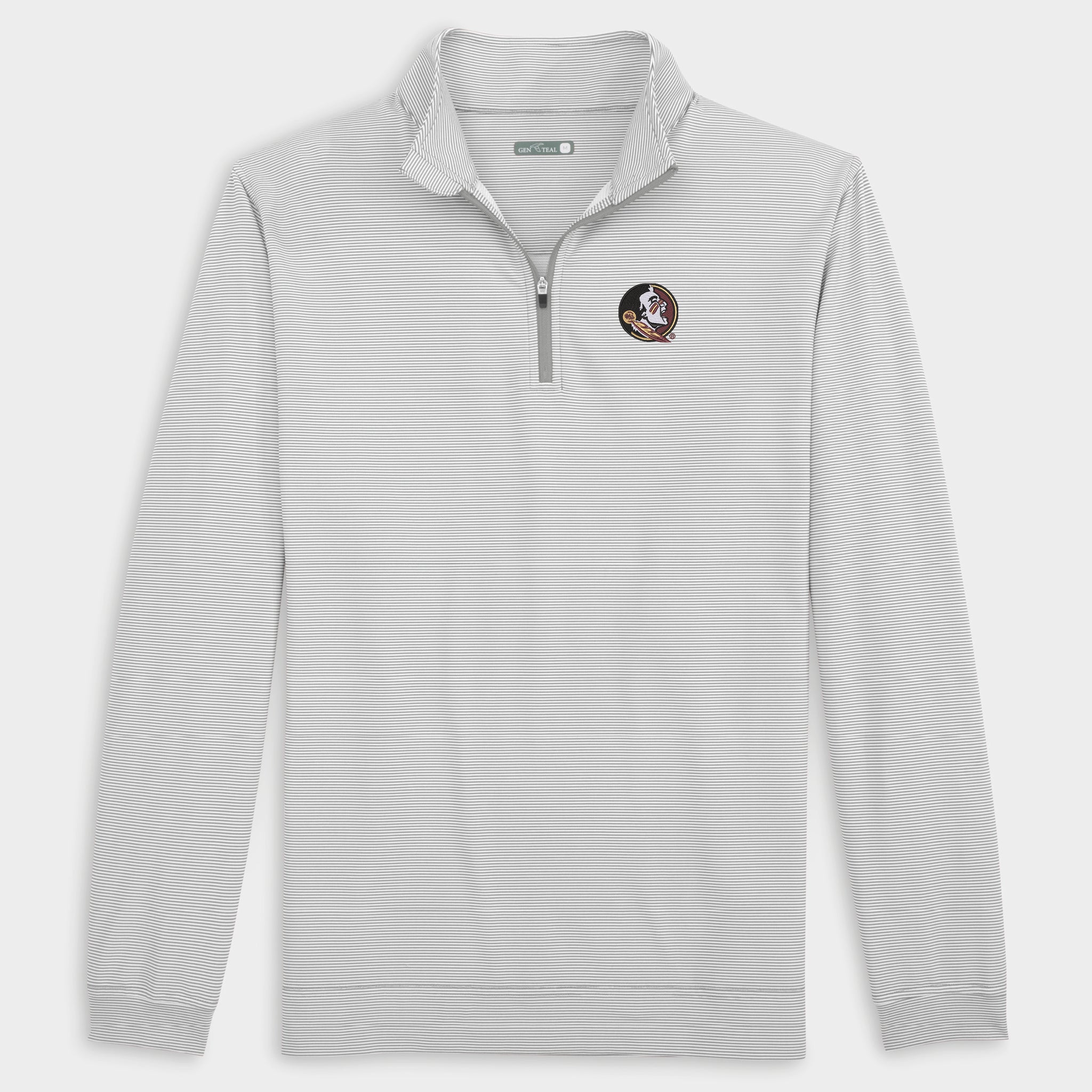 Florida State Pinstripe Venture Performance Quarter-Zip-GenTeal Apparel