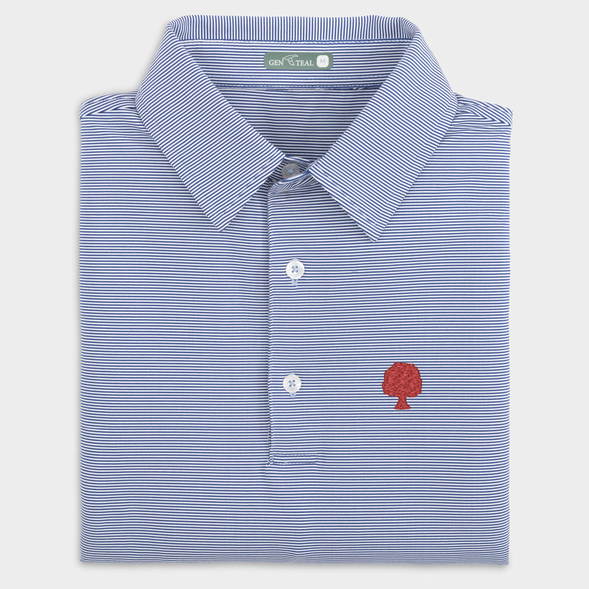 Grove Collective Pinstripe Performance Polo-GenTeal Apparel