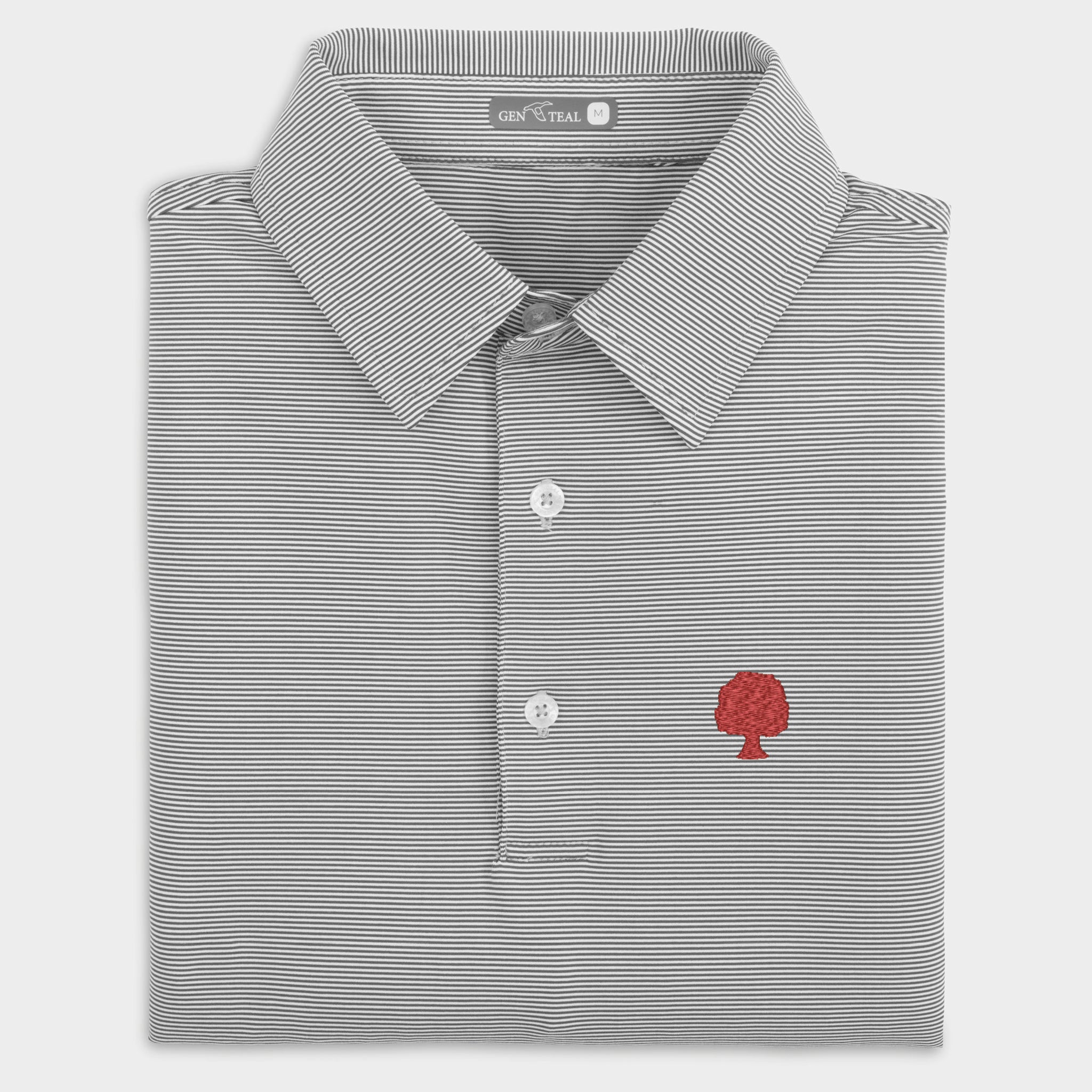 Grove Collective Pinstripe Performance Polo-GenTeal Apparel
