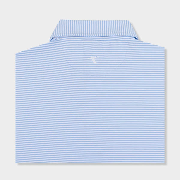 blue striped polo by Genteal