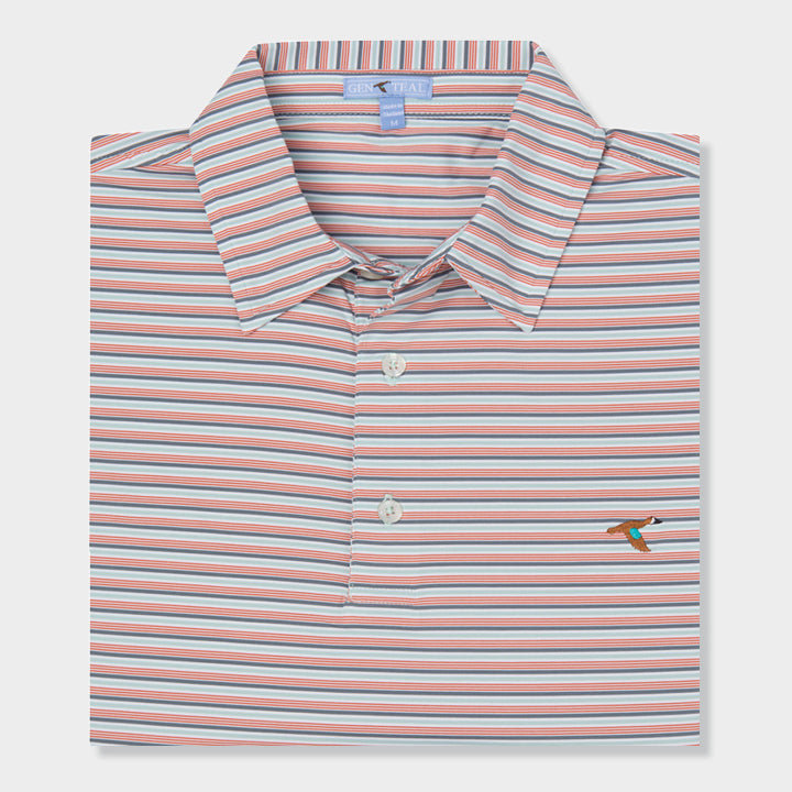 Red and Green polo shirt by Genteal