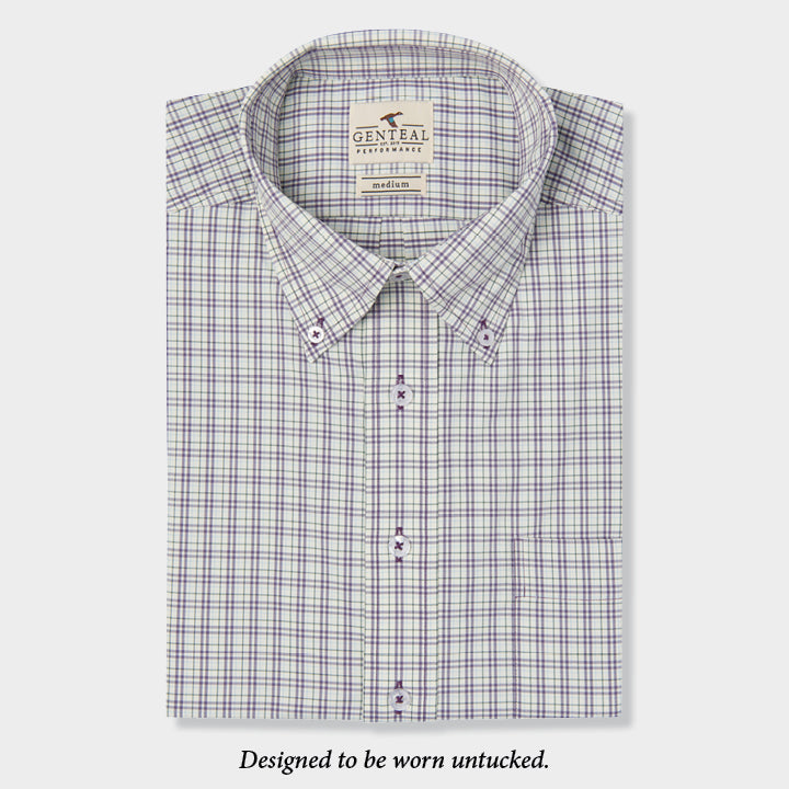 purple plaid shirt by Genteal