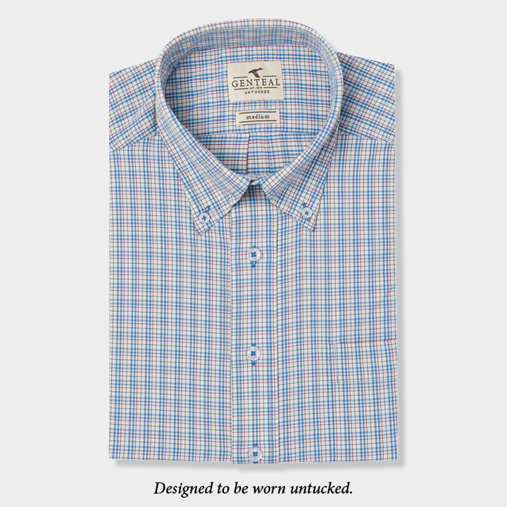 blue plaid shirt by Genteal