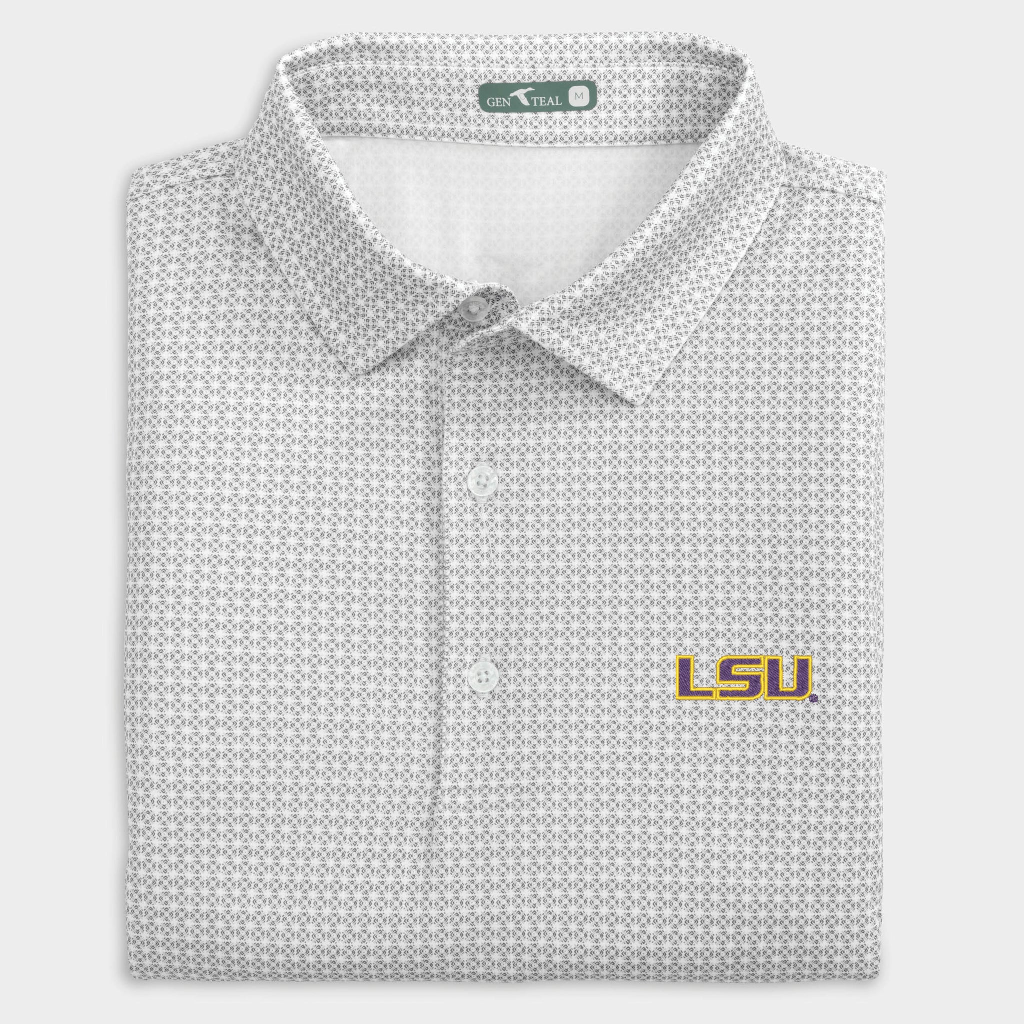 LSU Tile Printed Performance Polo