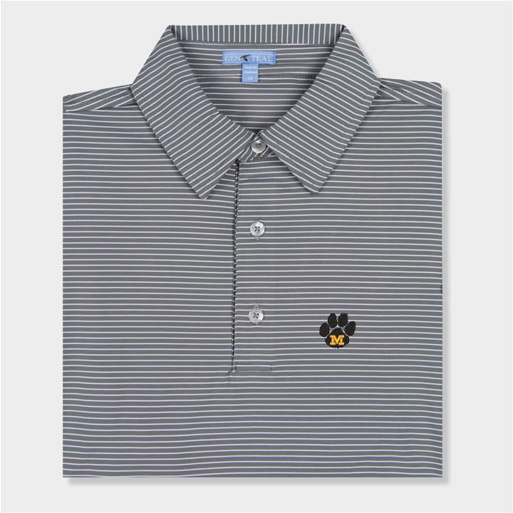 Missouri Paw Driver Stripe Performance Polo