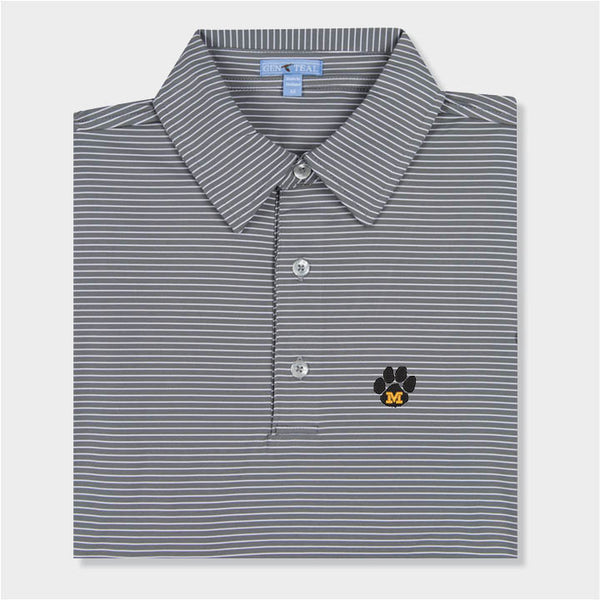 Missouri Paw Driver Stripe Performance Polo